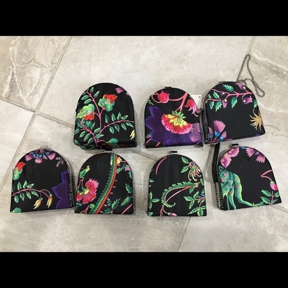 Zara studded floral clutch crossbody handbag evening - Picture 8 of 8